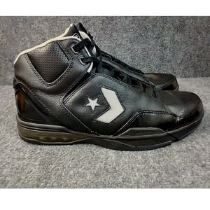 Converse Weapon EVO Basketball Shoes Mens 13 Black Leather High Top 110915